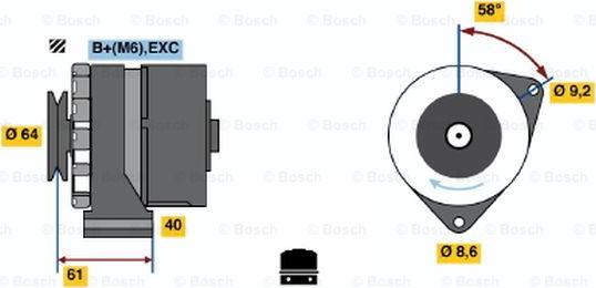 BOSCH 0 986 031 931 - Laturi inparts.fi