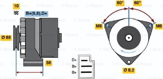 BOSCH 0 986 031 550 - Laturi inparts.fi