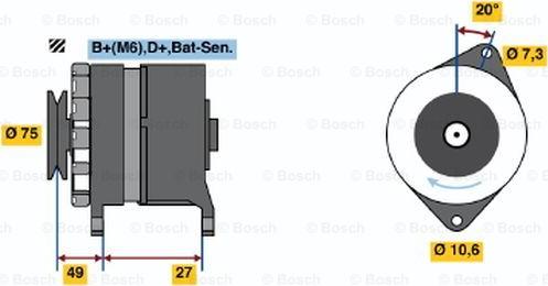 BOSCH 0 986 031 641 - Laturi inparts.fi