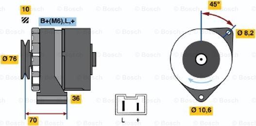 BOSCH 0 986 031 670 - Laturi inparts.fi