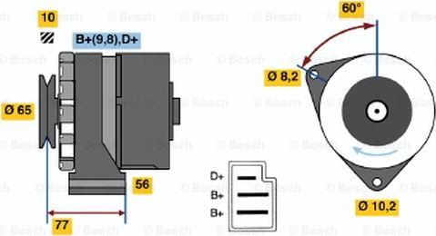 BOSCH 0 986 031 080 - Laturi inparts.fi