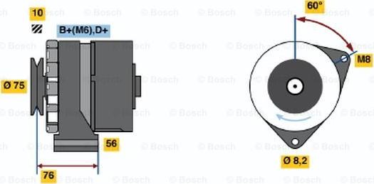 BOSCH 0 986 031 360 - Laturi inparts.fi