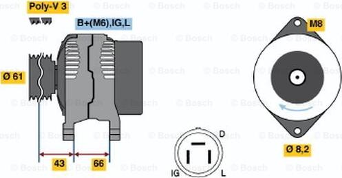 BOSCH 0 986 038 471 - Laturi inparts.fi