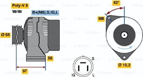 BOSCH 0 986 038 591 - Laturi inparts.fi