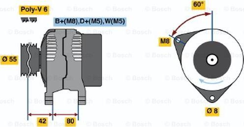 BOSCH 0 986 038 650 - Laturi inparts.fi