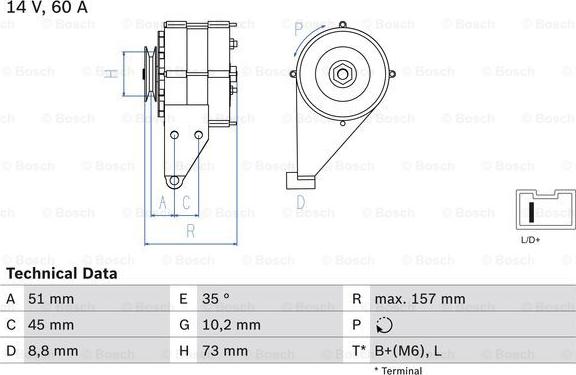 BOSCH 0 986 038 841 - Laturi inparts.fi