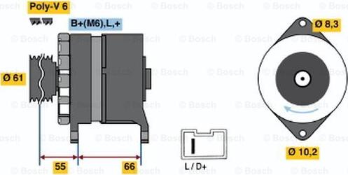 BOSCH 0 986 038 861 - Laturi inparts.fi