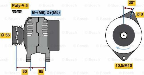 BOSCH 0 986 038 801 - Laturi inparts.fi