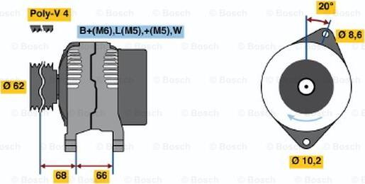 BOSCH 0 986 038 881 - Laturi inparts.fi