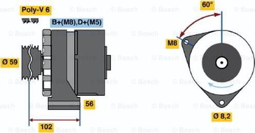 BOSCH 0 986 038 340 - Laturi inparts.fi