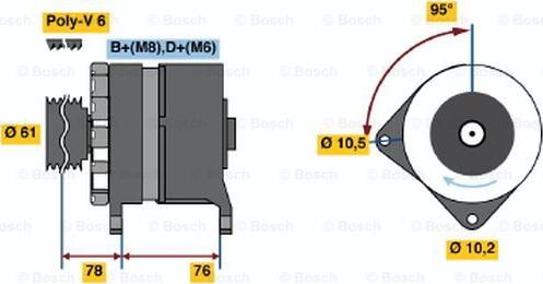 BOSCH 0 986 038 330 - Laturi inparts.fi