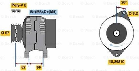 BOSCH 0 986 038 750 - Laturi inparts.fi