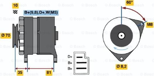 BOSCH 0 986 033 850 - Laturi inparts.fi