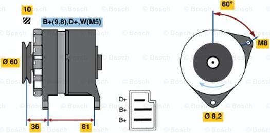 BOSCH 0 986 033 860 - Laturi inparts.fi