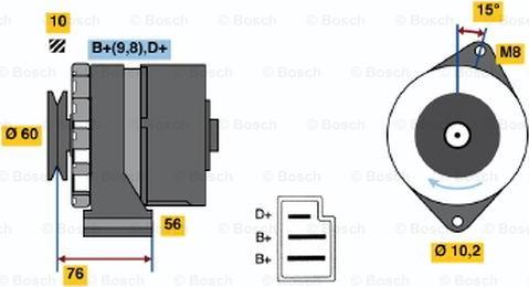 BOSCH 0 986 033 260 - Laturi inparts.fi