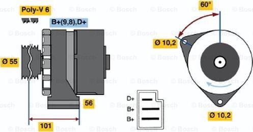 BOSCH 0 986 033 730 - Laturi inparts.fi