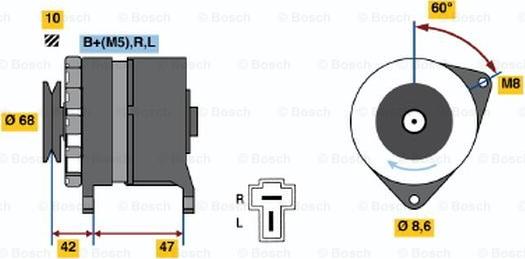 BOSCH 0 986 032 601 - Laturi inparts.fi