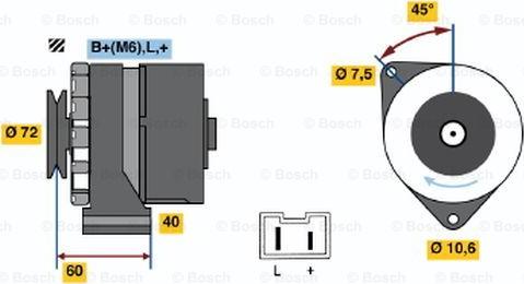 BOSCH 0 986 032 061 - Laturi inparts.fi