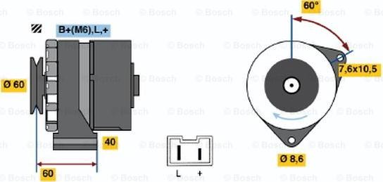 BOSCH 0 986 032 080 - Laturi inparts.fi