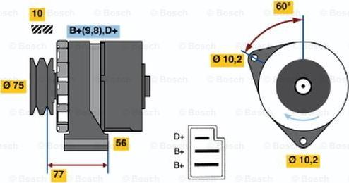 BOSCH 0 986 032 800 - Laturi inparts.fi