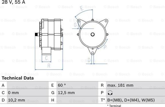 BOSCH 0 986 037 410 - Laturi inparts.fi