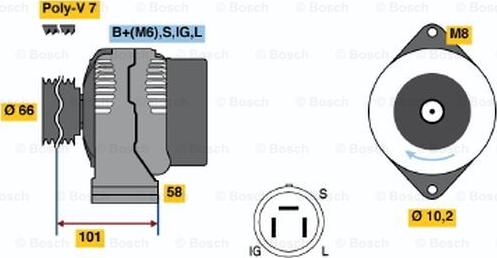 BOSCH 0 986 037 581 - Laturi inparts.fi