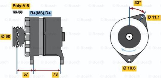 BOSCH 0 986 037 170 - Laturi inparts.fi