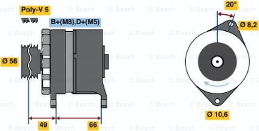 BOSCH 0 986 037 801 - Laturi inparts.fi