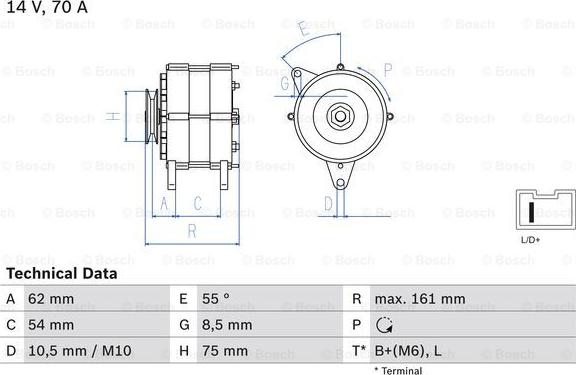 BOSCH 0 986 037 791 - Laturi inparts.fi