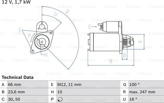 BOSCH 0 986 024 030 - Käynnistinmoottori inparts.fi