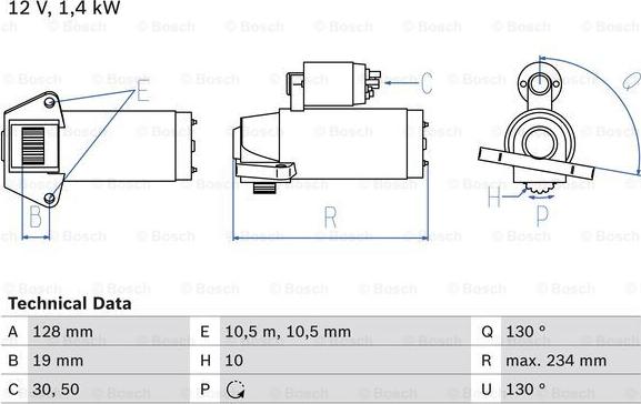 BOSCH 0 986 024 730 - Käynnistinmoottori inparts.fi