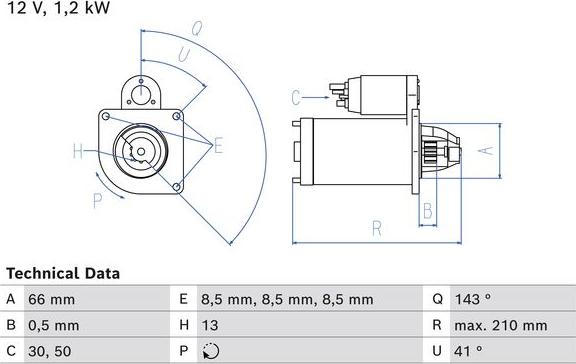 BOSCH 0 986 025 000 - Käynnistinmoottori inparts.fi