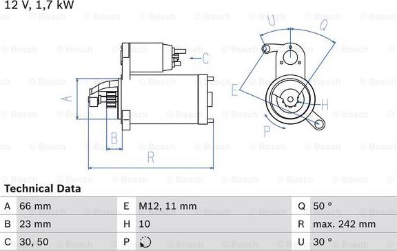 BOSCH 0 986 025 240 - Käynnistinmoottori inparts.fi