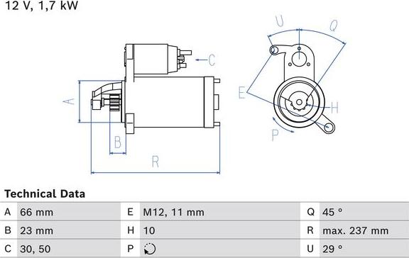 BOSCH 0 986 026 520 - Käynnistinmoottori inparts.fi