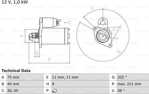 BOSCH 0 986 026 090 - Käynnistinmoottori inparts.fi