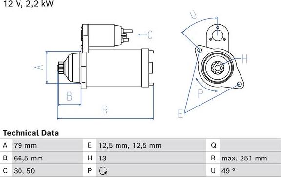 BOSCH 0 986 026 340 - Käynnistinmoottori inparts.fi