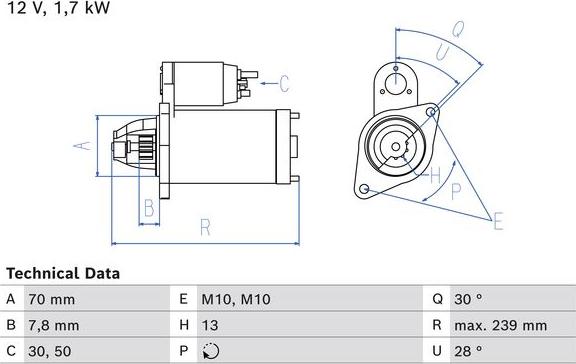 BOSCH 0 986 026 350 - Käynnistinmoottori inparts.fi