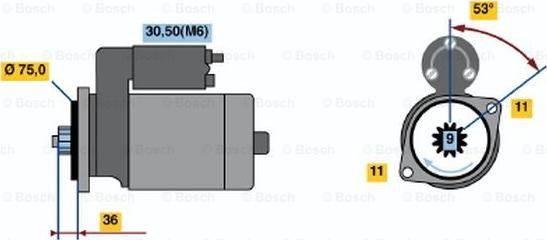 BOSCH 0 986 020 461 - Käynnistinmoottori inparts.fi