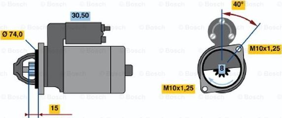 BOSCH 0 986 020 641 - Käynnistinmoottori inparts.fi