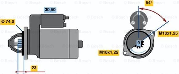 BOSCH 0 986 020 611 - Käynnistinmoottori inparts.fi