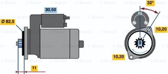 BOSCH 0 986 020 681 - Käynnistinmoottori inparts.fi