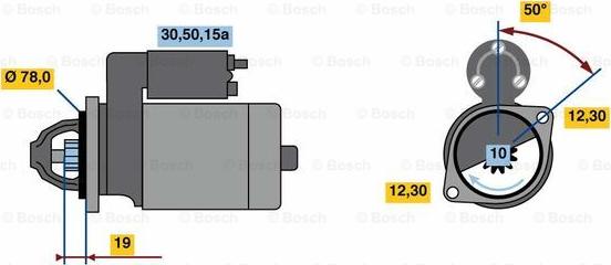 BOSCH 0 986 020 001 - Käynnistinmoottori inparts.fi