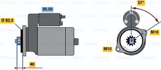 BOSCH 0 986 020 811 - Käynnistinmoottori inparts.fi