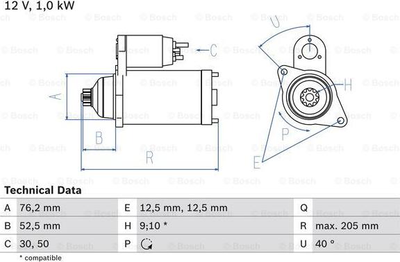 BOSCH 0 986 020 290 - Käynnistinmoottori inparts.fi