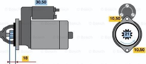 BOSCH 0 986 020 741 - Käynnistinmoottori inparts.fi