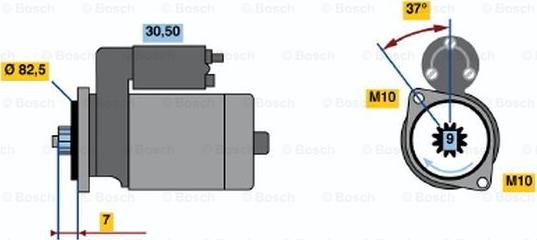 BOSCH 0 986 020 751 - Käynnistinmoottori inparts.fi