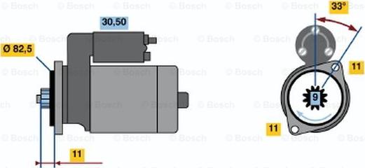 BOSCH 0 986 020 711 - Käynnistinmoottori inparts.fi