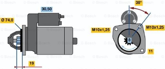 BOSCH 0 986 020 731 - Käynnistinmoottori inparts.fi