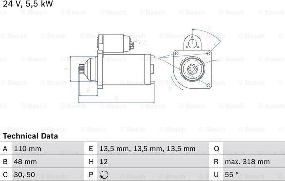 BOSCH 0 986 021 490 - Käynnistinmoottori inparts.fi