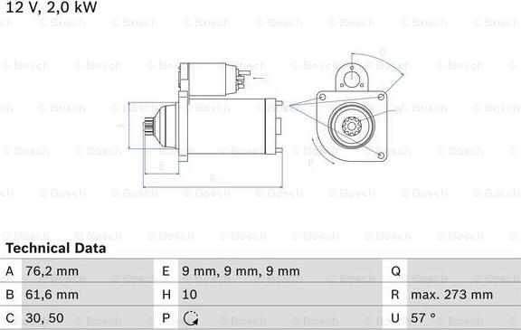 BOSCH 0 986 021 870 - Käynnistinmoottori inparts.fi